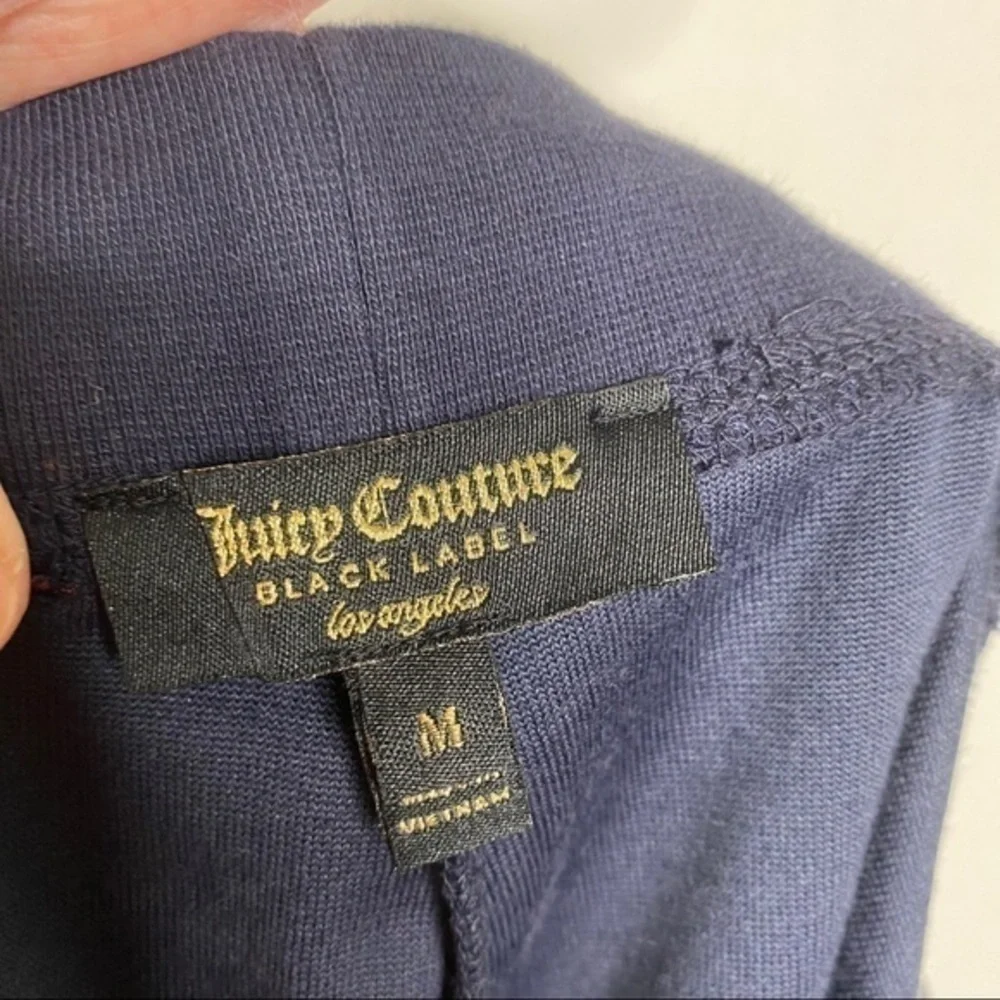 Juicy Couture Black Label Navy Blue Floral Embroidered Jogger Pants NWT